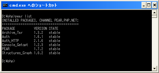 パッケージのインストール